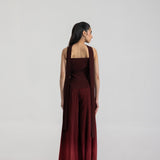 Maroon Ombre Sharara Set