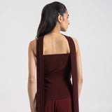 Maroon Ombre Sharara Set