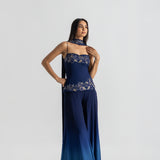 Blue Ombre Sharara Set