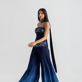 Blue Ombre Sharara Set