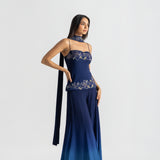 Blue Ombre Sharara Set