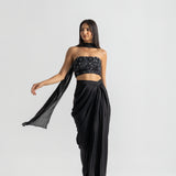 Black Orchid Drape Set