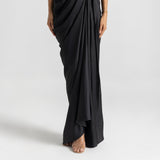 Black drape skirt