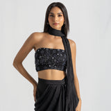 Black Orchid Drape Set