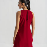 Red Asymmetric Sharara Set