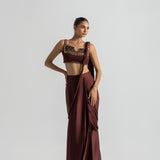 Vintage Brown Saree