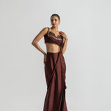 Vintage Brown Saree
