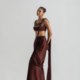 Vintage Brown Saree