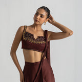 Vintage Brown Saree