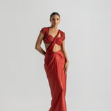 Smoked Rust Saree