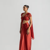 Smoked Rust Saree