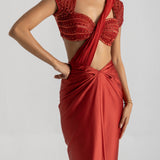 Smoked Rust Saree